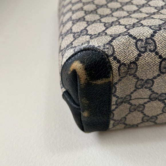 Gucci Monogram Web Tote in Navy Blue - Picture 8 of 16